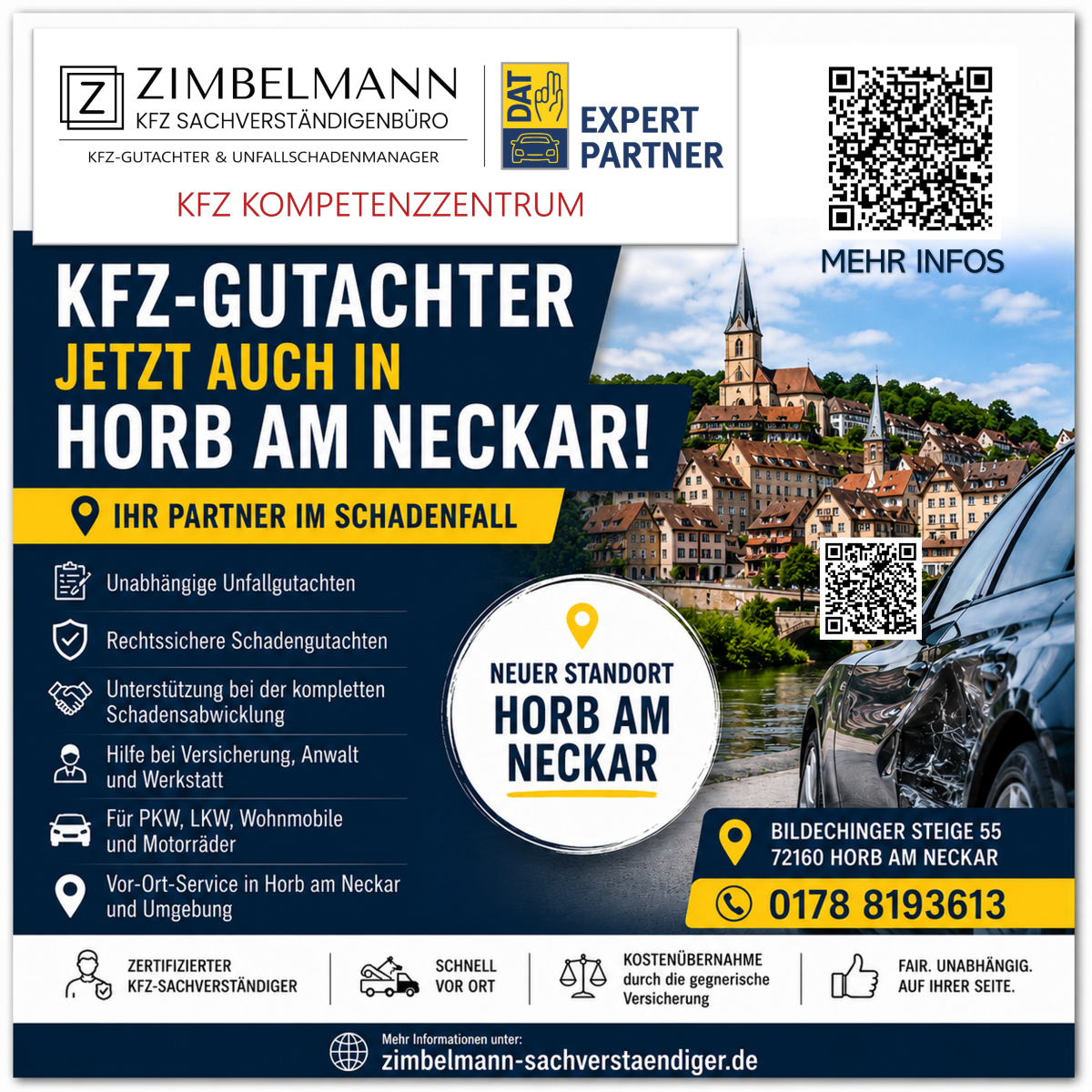 🚗💥 KFZ-Gutachter jetzt auch in Horb am Neckar! 💥🚗